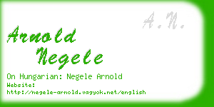 arnold negele business card